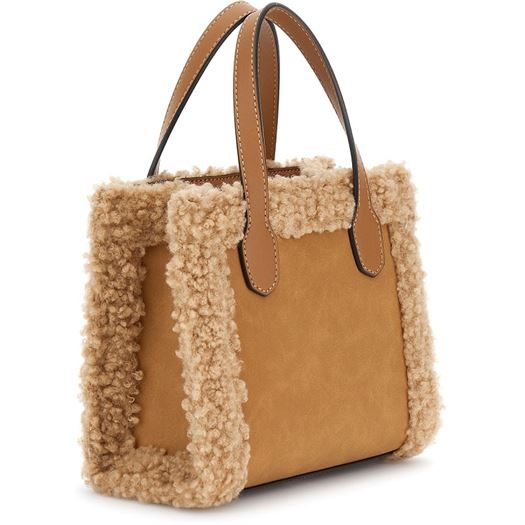 Guess femme silvana 2 compartmnt mini marron2205501_4 sur voshoes.com