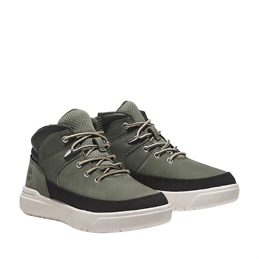 Timberland garcon seby mid lace sneaker vert2256701_2 sur voshoes.com