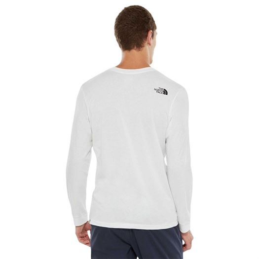 The north face femme m ls simple dome tee blanc2276201_3 sur voshoes.com