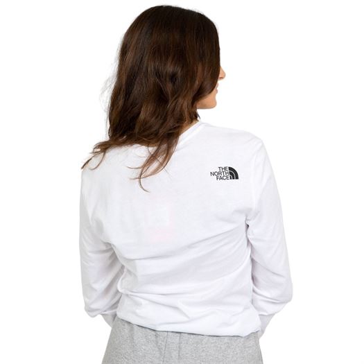 The north face femme m ls simple dome tee blanc2276201_5 sur voshoes.com