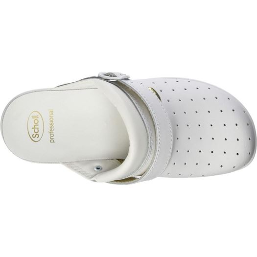 Scholl femme clog racy blanc2279401_4 sur voshoes.com