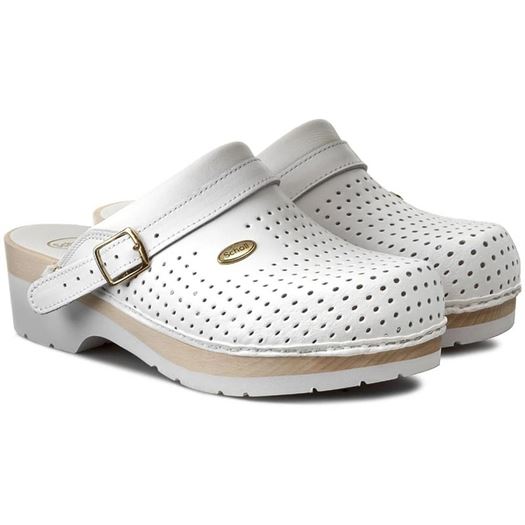 Scholl femme clog sconf blanc2279501_2 sur voshoes.com