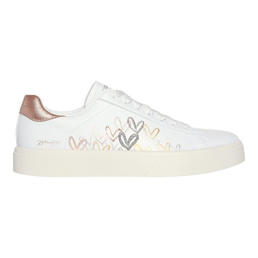 femme Skechers femme eden lx   gleaming hearts blanc