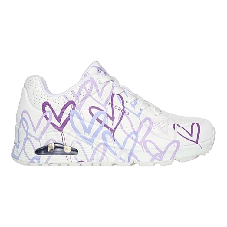 femme Skechers femme uno spread the love blanc