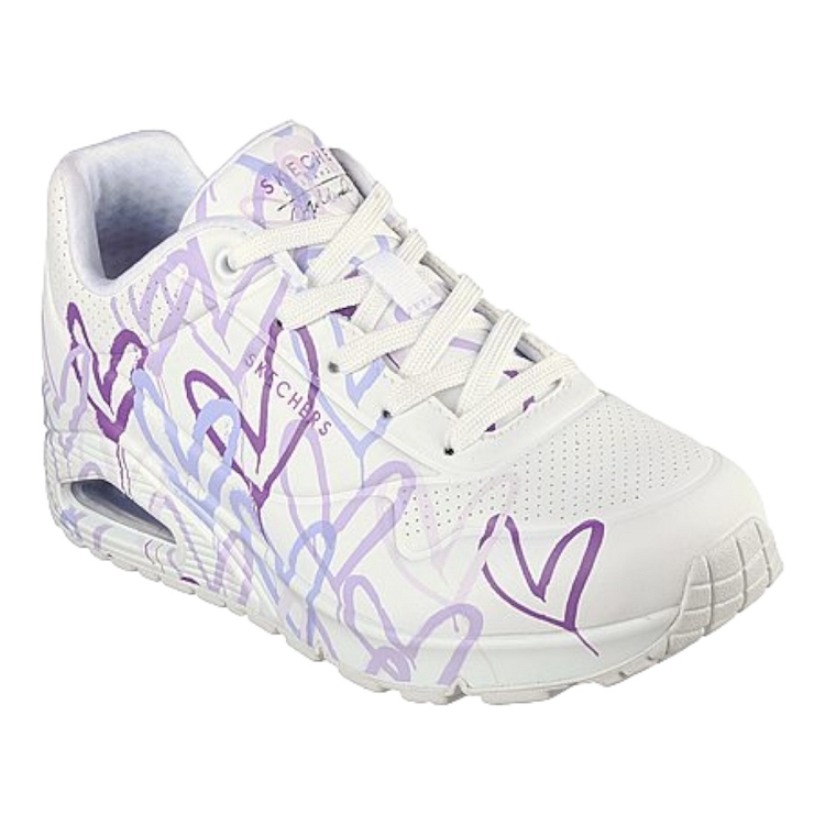 Skechers femme uno spread the love blanc2312002_2 sur voshoes.com