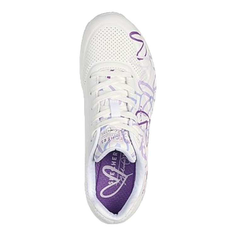 Skechers femme uno spread the love blanc2312002_3 sur voshoes.com