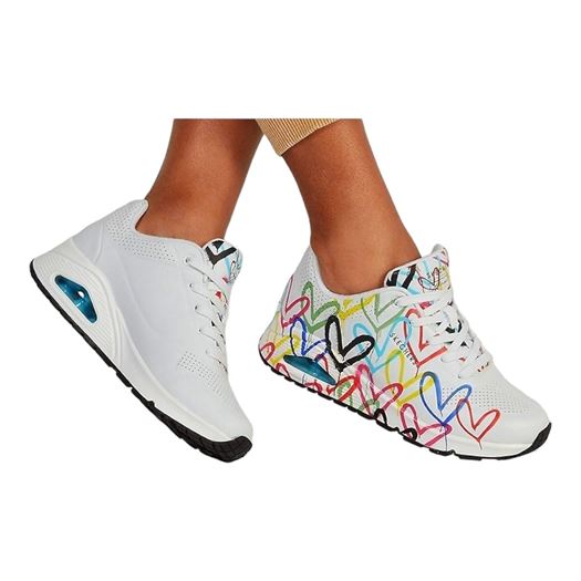 Skechers femme uno spread the love blanc2312003_5 sur voshoes.com