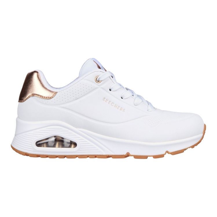 femme Skechers femme uno   golden air blanc