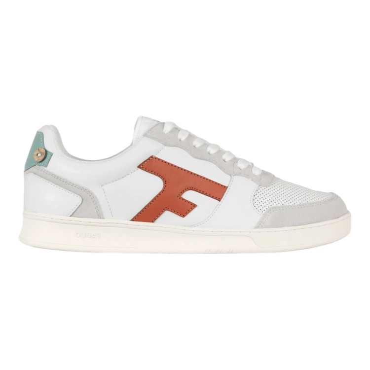 homme Faguo homme hazel baskets leather sue blanc