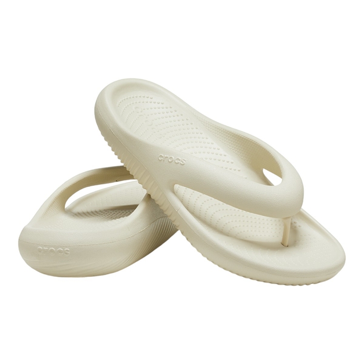 Crocs femme mellow recovery flip bone beige2376101_2 sur voshoes.com