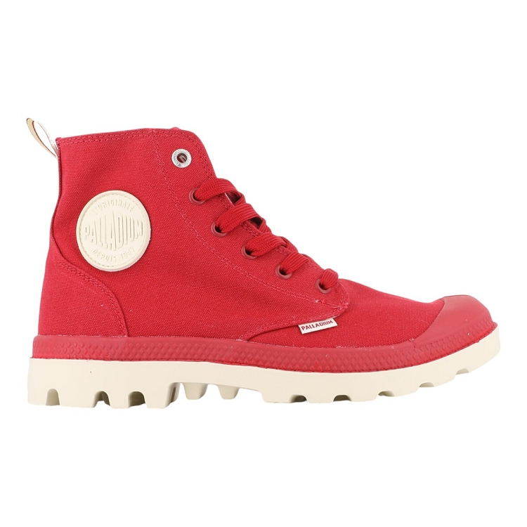 femme Palladium femme pampa duo chrome rouge