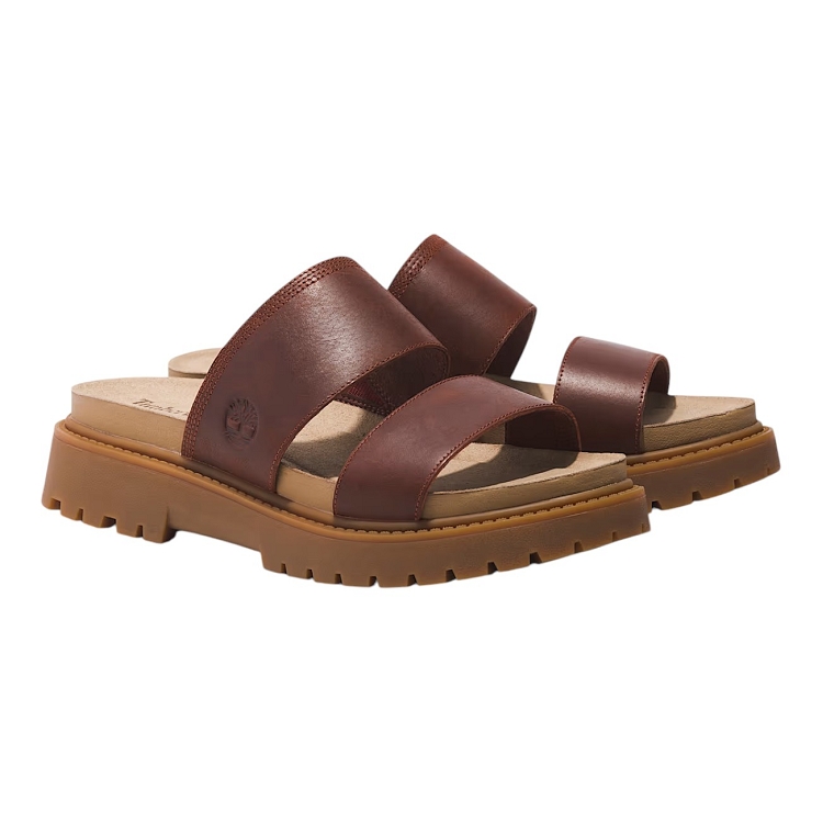Timberland femme clairemont way slide sandal marron2640601_3 sur voshoes.com