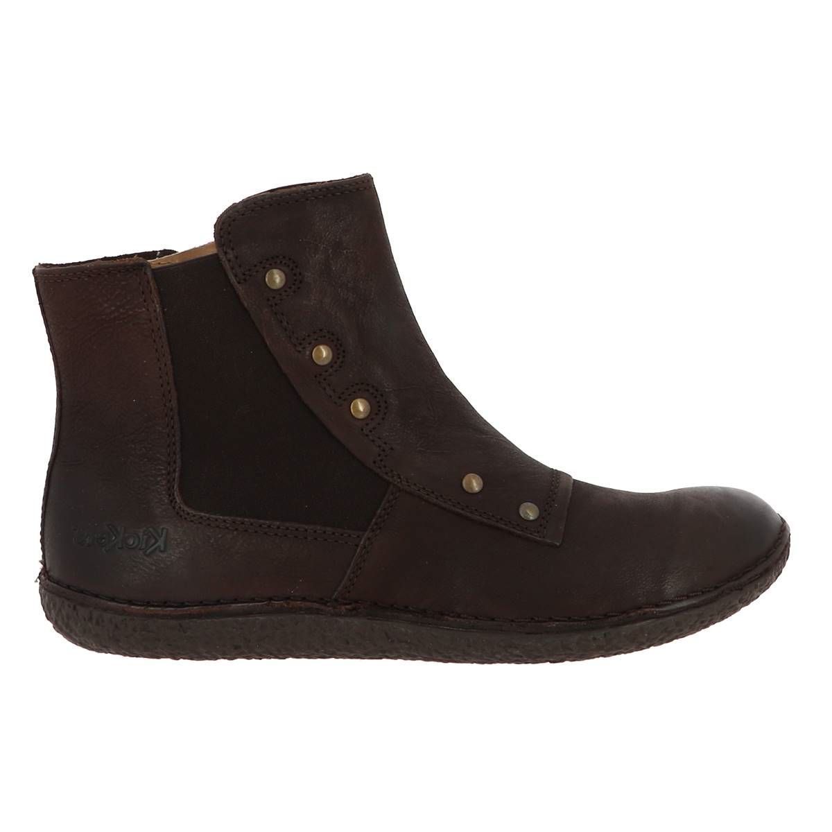 Bottines femme Kickers happli marron VoShoes