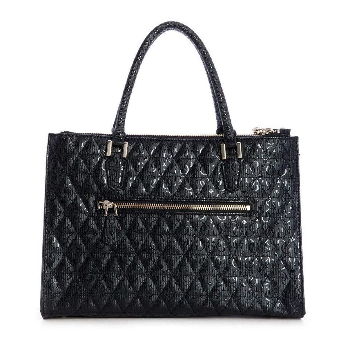 Cabas et sac shopping femme Guess tabbi status satchel noir VoShoes