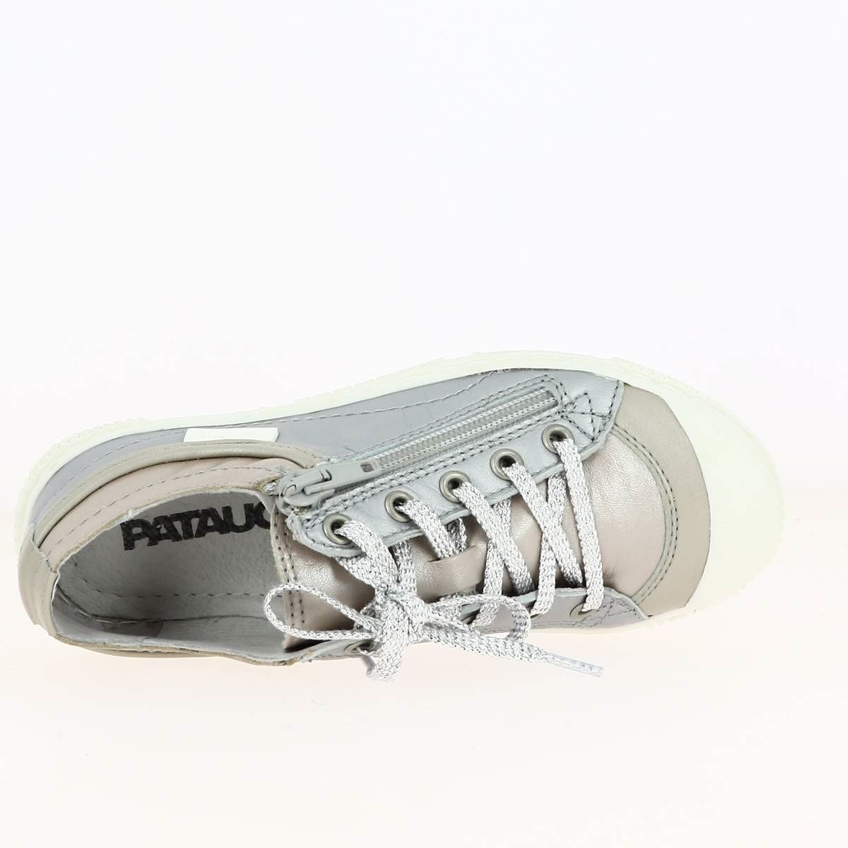 Baskets mode fille Pataugas bisk argent VoShoes