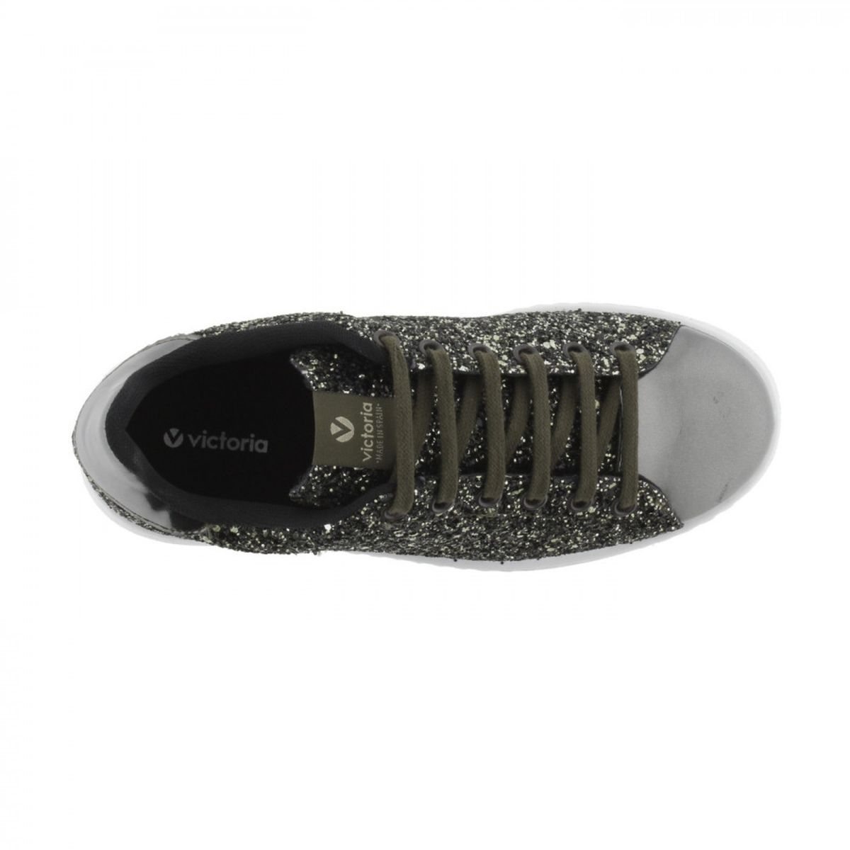 Victoria, Baskets 12558 Glitter Noir Femme