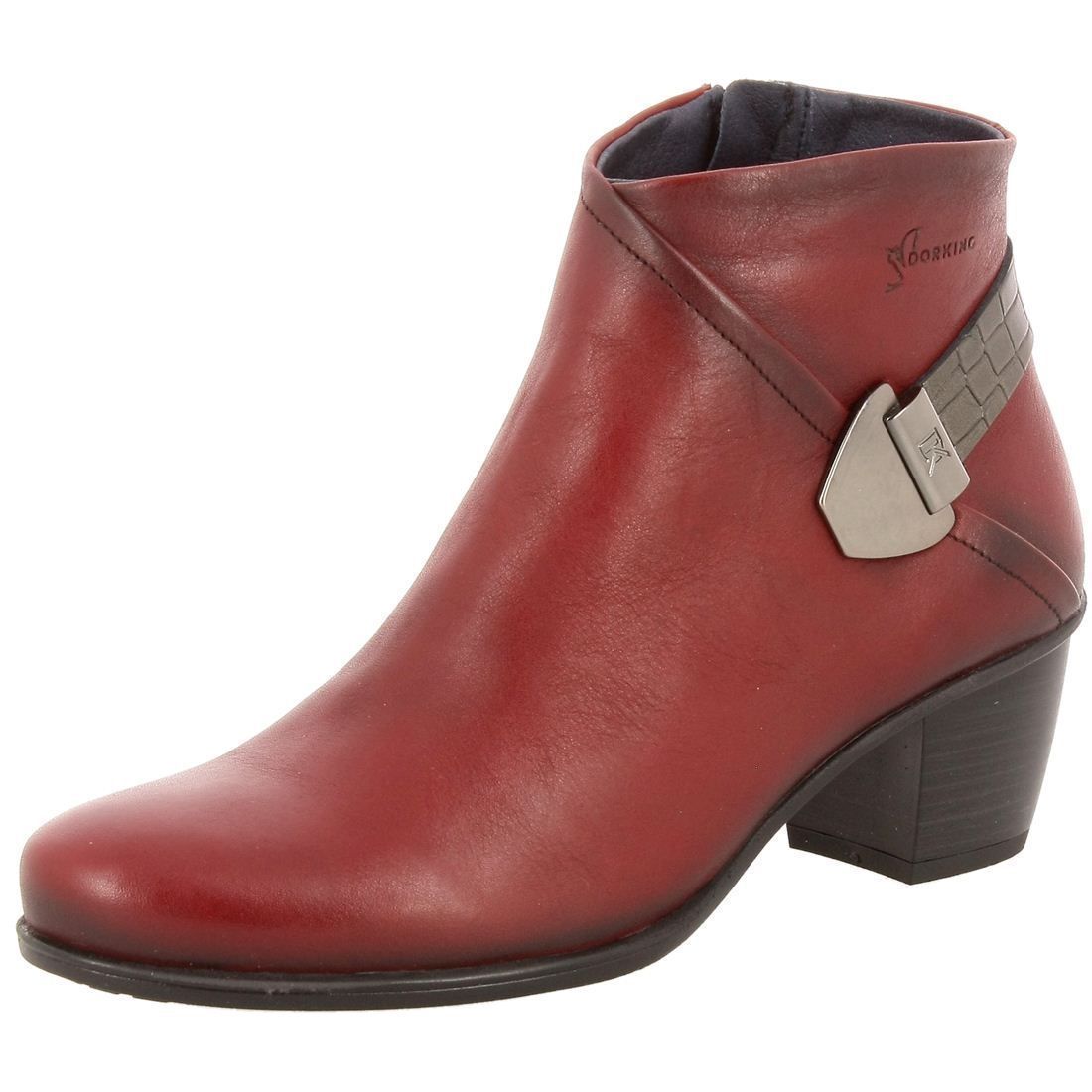 Bottines femme Dorking 6887 rouge VoShoes