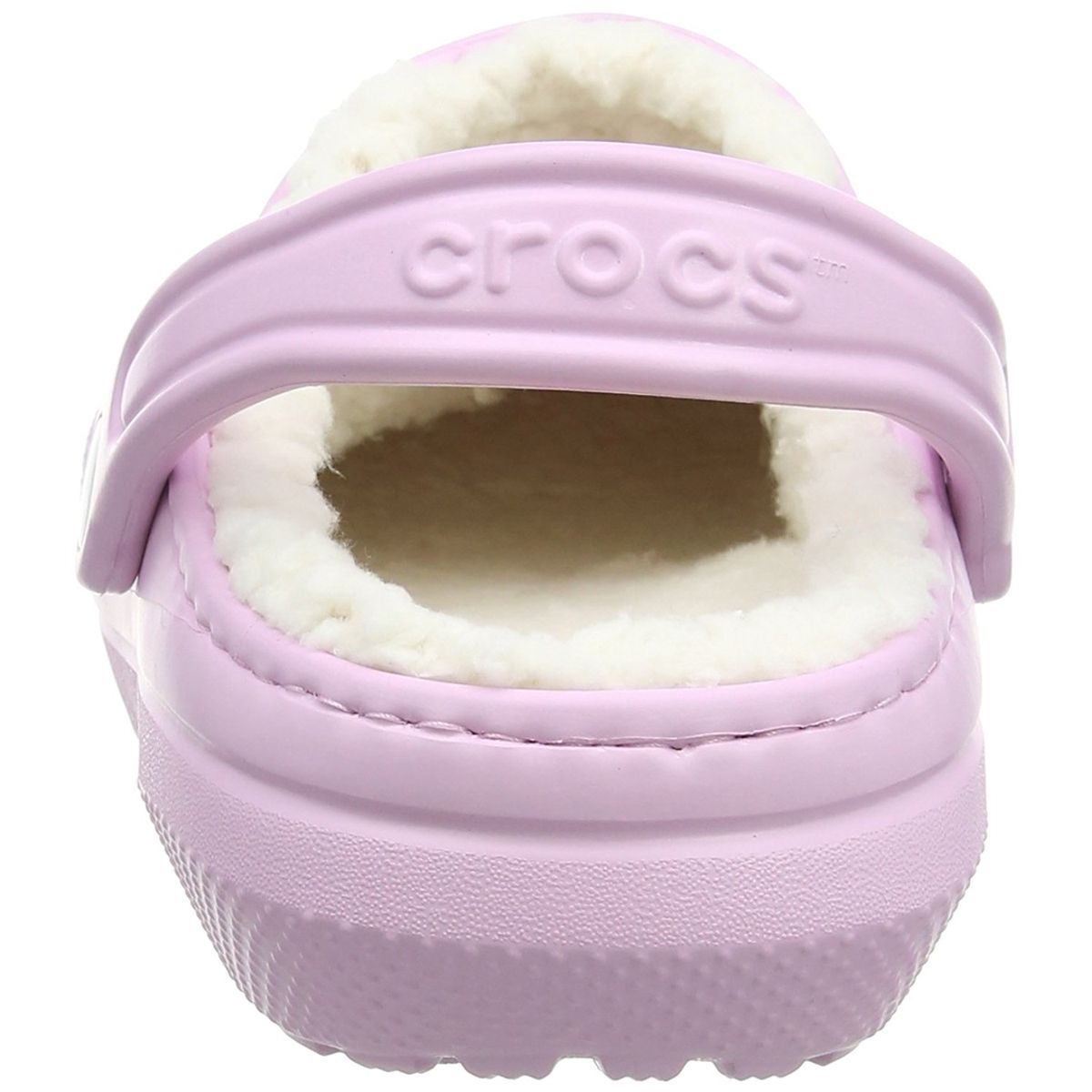 Mules femme Crocs classic fuzz lined clog rose VoShoes