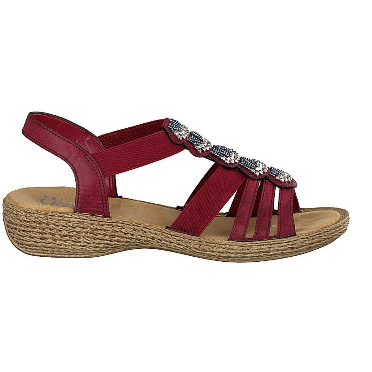 Sandales femme Rieker eagle bordeaux VoShoes