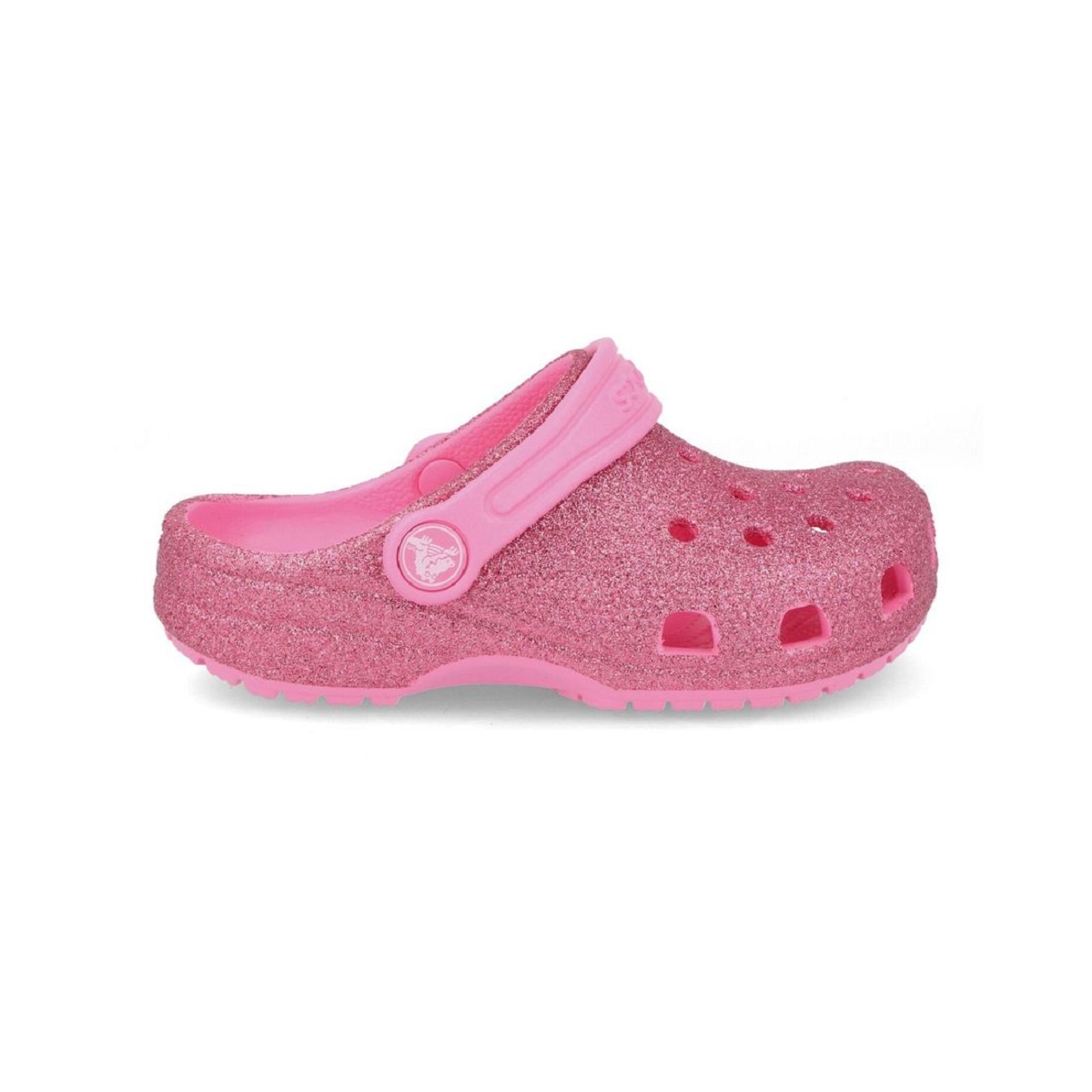 Sandales fille Crocs classic glitter clog t rose VoShoes