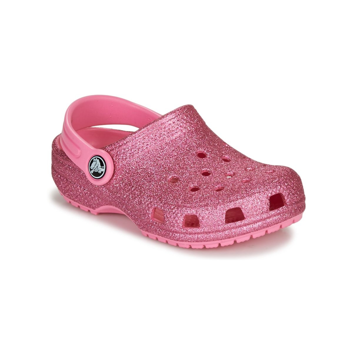 Mules femme Crocs classic glitter clog k rose VoShoes