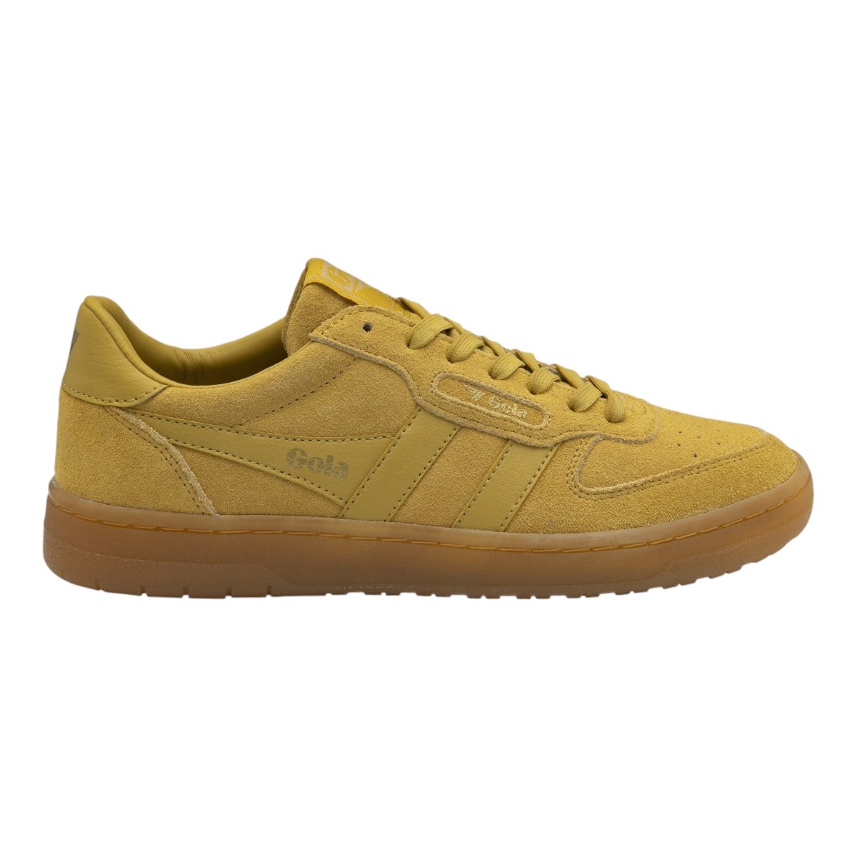 Baskets mode femme Gola gola hawk suede 86 jaune VoShoes